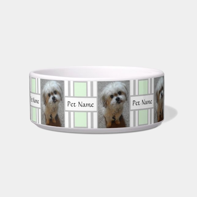 Pet Bowl mit Malshi Puppy und Text Napf (Vorderseite)