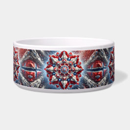 Pet Bowl mit norwegischen Farben Abstract Design Napf
