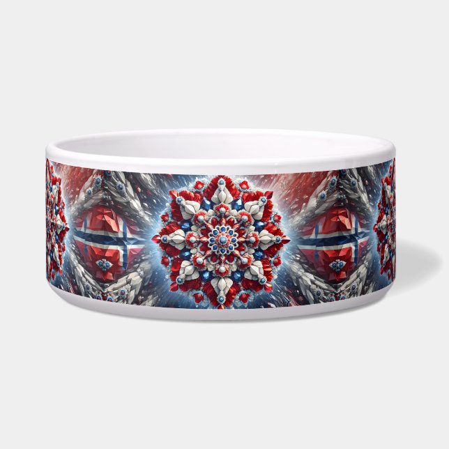 Pet Bowl mit norwegischen Farben Abstract Design Napf (Vorderseite)
