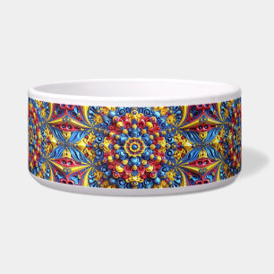 Pet Bowl mit rumänischen Farben Abstraktes Design Napf