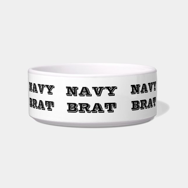 Pet Bowl Navy Brat Napf (Vorderseite)