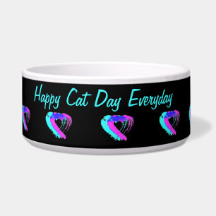 Pet Bowl Pink & Blue Hearts Napf