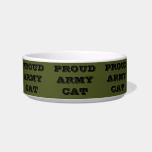 Pet Bowl Proud Army Cat Napf