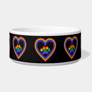 Pet Bowl Regenbogenherz mit Regenbogenhaut Napf
