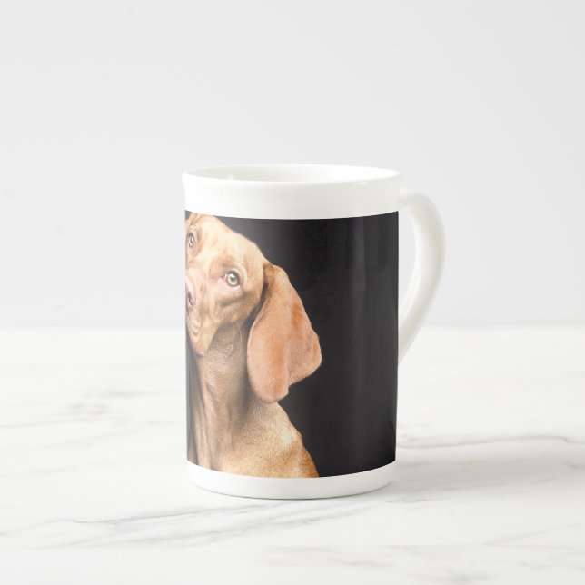 Pet Brown Beagle Dog Prozellantasse (Vorderseite Rechts)