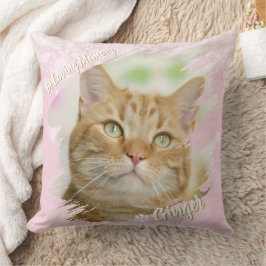 Pet Brush Stroke Custom Photo Memorial Keepsake Kissen
