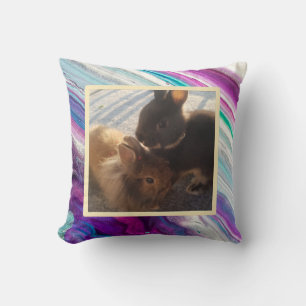 Pet bunny photo - colourful kissen