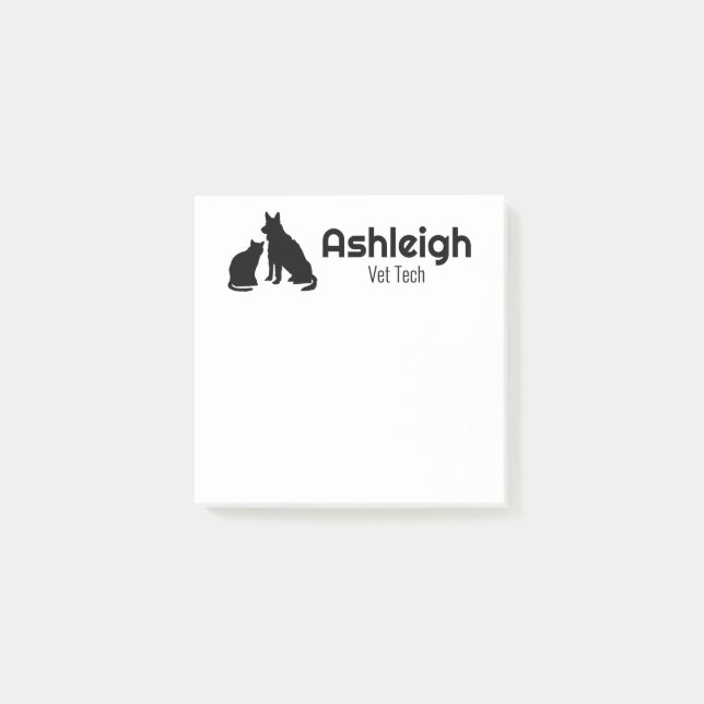 Pet Business Personalisiert Post-it Klebezettel (Vorderseite)