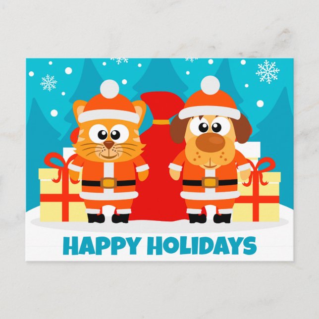 Pet Business Weihnachtsfeiertag Postkarte (Vorderseite)