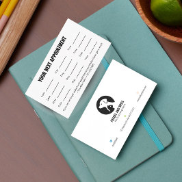 Pet Care Appointment Card with Logo & Cute Animal  Terminkarte