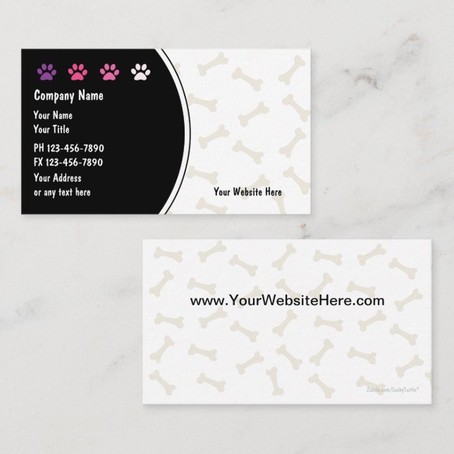 Pet Care Business Cards neu Visitenkarte (Vorne/Hinten)
