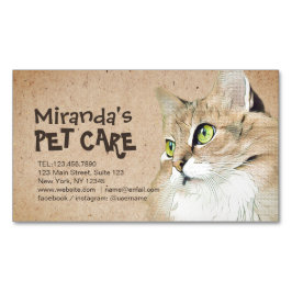 Pet Care Grooming Sitting Pet Beauty Salon Magnetische Visitenkarte