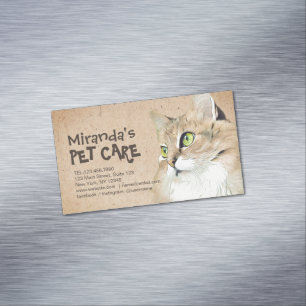 Pet Care Grooming Sitting Pet Beauty Salon Magnetische Visitenkarte
