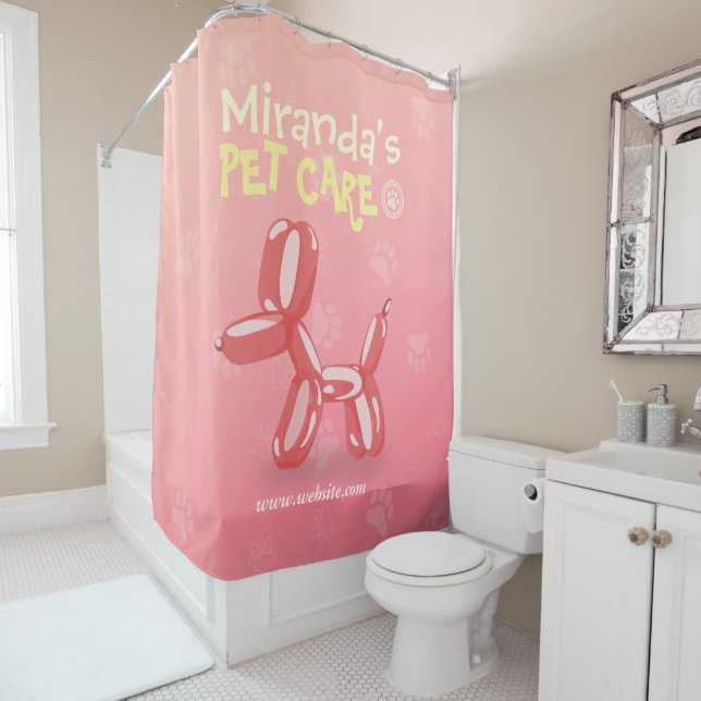 Pet Care Grooming Sitzen Baden Niedlicher Hunde Ba Duschvorhang (Beispiel)