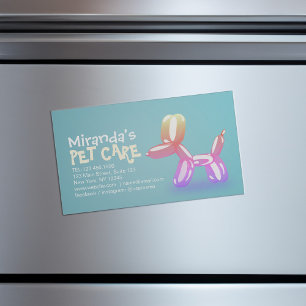 Pet Care Grooming Sitzen Baden Niedlicher Hunde Ba Magnetische Visitenkarte