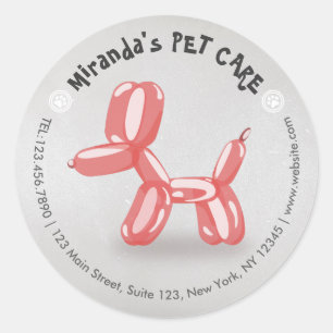 Pet Care Grooming Sitzen Baden Niedlicher Hunde Ba Runder Aufkleber