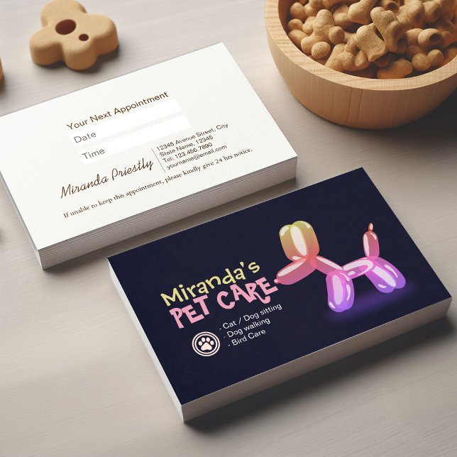 Pet Care Grooming Sitzen Baden Niedlicher Hunde Ba Terminkarte (Von Creator hochgeladen)