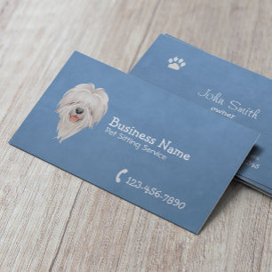 Pet Care Niedlich Hund Schlicht Blue Pet Sitter Visitenkarte