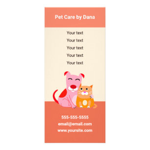 Pet Care Rack Card Werbekarte