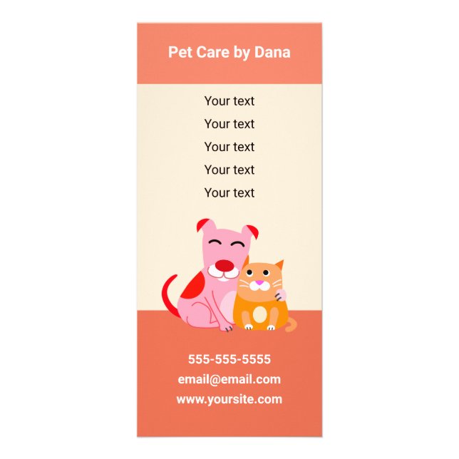 Pet Care Rack Card Werbekarte (Vorne)