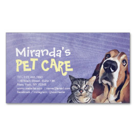 Pet Care Sitting Bade Grooming Salon Food Shop Magnetische Visitenkarte
