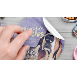 Pet Care Sitting Bade Grooming Salon Food Shop Runder Aufkleber