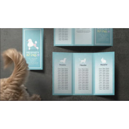 Pet Care Sitting Grooming Salon Tri-Fold Broschüre