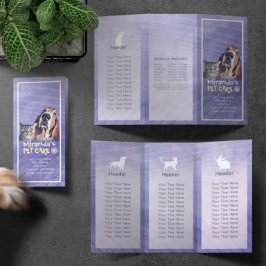 Pet Care Sitting Grooming Salon Tri-Fold Broschüre