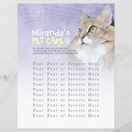 Pet Care Sitzen Baden Grooming Beauty Salon Katze Flyer