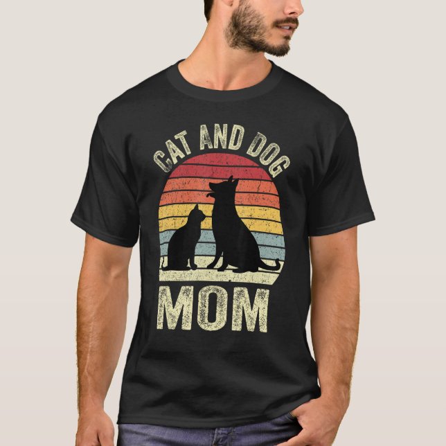 Pet Cat Dog Mom  Mothers Day For Women T-Shirt (Vorderseite)