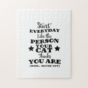 Pet Cat Funny Zitat Puzzle