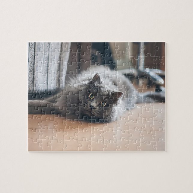 Pet Cat Kitten Fun anpassen Puzzle (Horizontal)