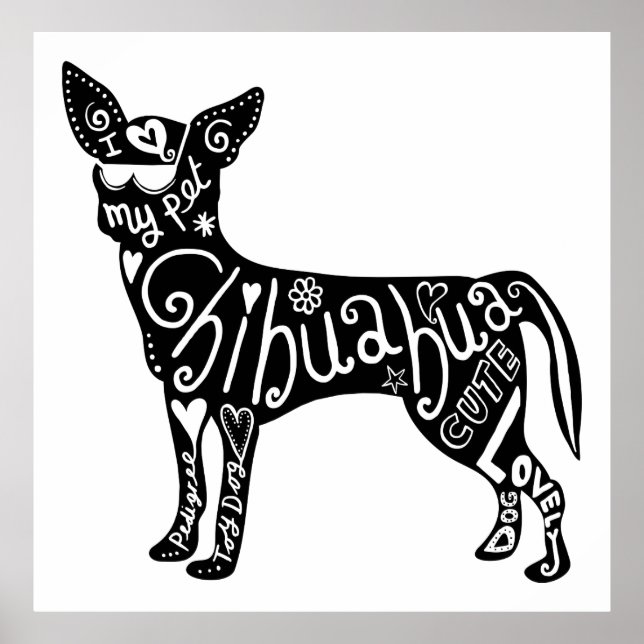 Pet Chihuahua Dog Poster (Vorne)