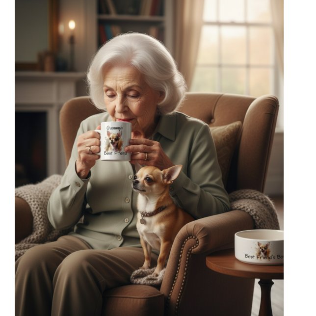 Pet Chihuahua/Grammy's Personalize Coffee Tasse (Von Creator hochgeladen)