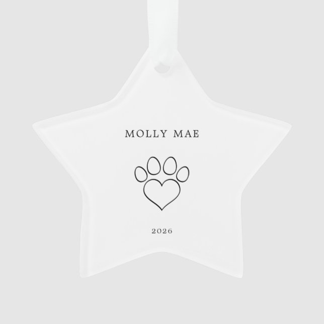 Pet Christmas Tree Star Dog/Cat Ornament (Vorderseite)