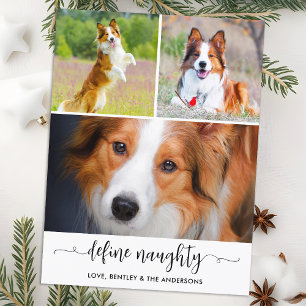 Pet Definiere Naughty Dog Foto Collage Weihnachten