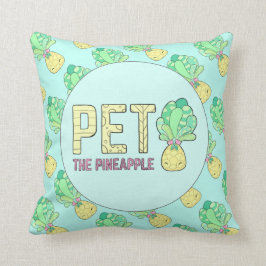 Pet die Ananas - niedliches quadratisches Kissen! Kissen