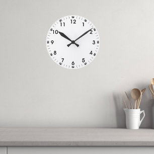 Pet Dog Cat Paw Clock Runde Wanduhr