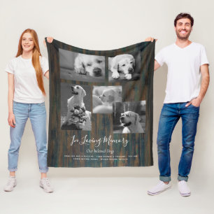 Pet Dog Memorial Keepake Foto Collage Geschenk Ged Fleecedecke