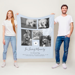 Pet Dog Memorial Keepake Foto Collage Geschenk Ged Fleecedecke