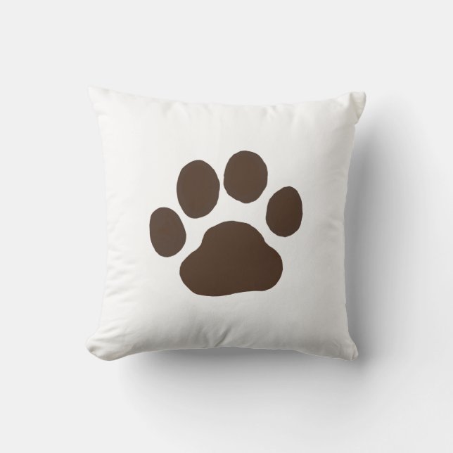 Pet Dog Paw Print | Cool Canine Lover Kissen (Vorderseite)