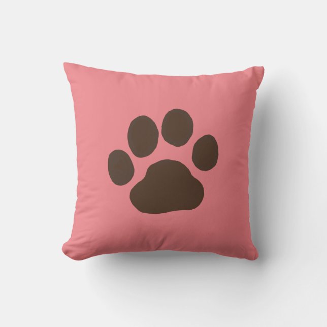 Pet Dog Paw Print | Cool Canine Lover Kissen (Vorderseite)