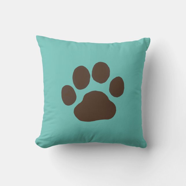 Pet Dog Paw Print | Cool Canine Lover Kissen (Vorderseite)