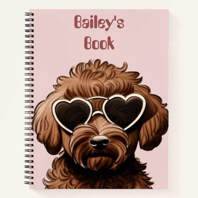 Pet Dog Puppy Journal Spiral Notebook Notizbuch (Vorderseite)