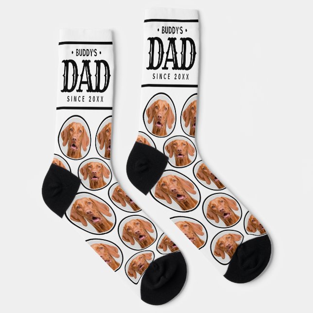 Pet Dog Vater Geschenk Benutzerdefiniertes Foto Mu Socken (Rechts)