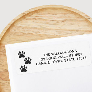 Pet Dow PW Rücksendeadresse Etikett