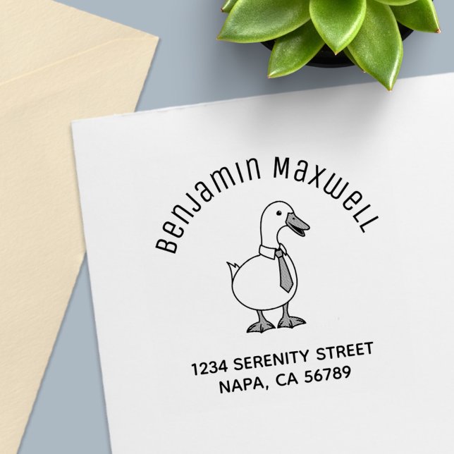 Pet Duck Goose Necktie Arch Address Permastempel (Von Creator hochgeladen)