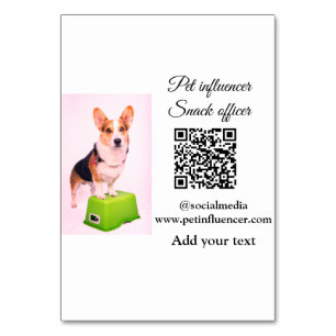 Pet-Einfueger fügen Foto-Namen Social Media Tischnummer