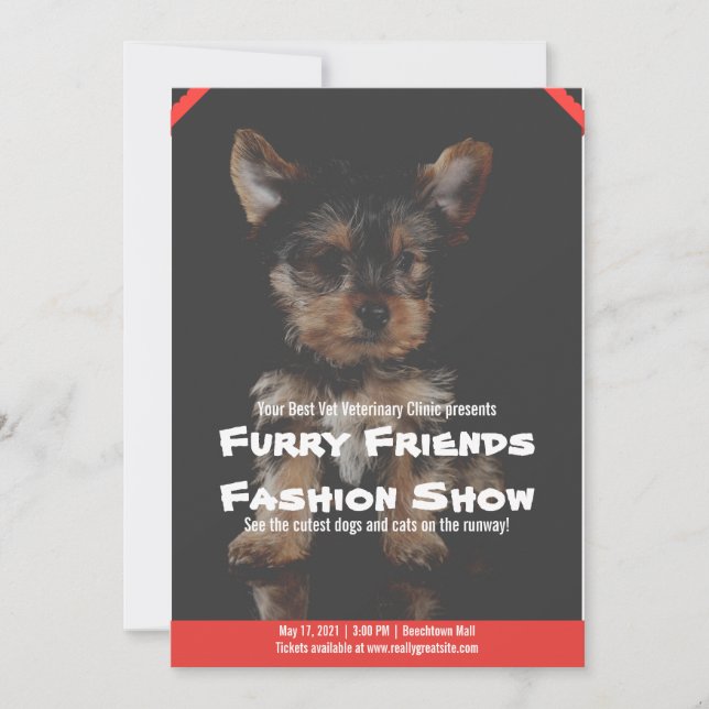 Pet Fair Editable Fundraiser Flyer Adoption einlad Einladung (Vorderseite)