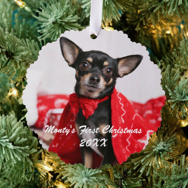 Pet First Christmas Ornament Karte (Insitu (Baum))